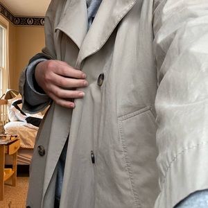 Beige trench coat